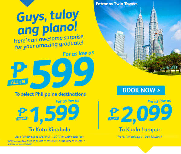 Awesome Surprise for Amazing Graduates, Cebu Pacific Air Promo for as ...