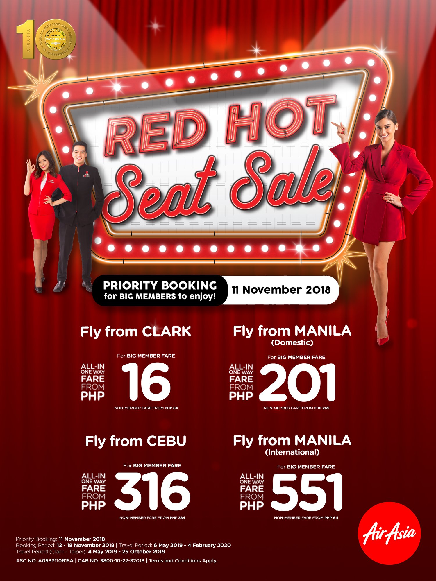 AirAsia Red Hot Sale November 2018 – Book Flights for as low as Php16 ...